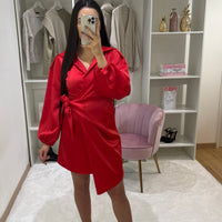 ROBE SATIN ROUGE