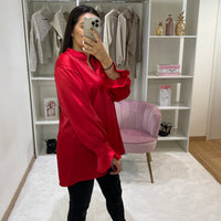 BLOUSE SATIN ROUGE