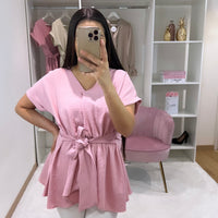 BLOUSE ROSE CACHE COEUR